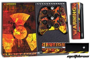 Designer Skin für Xbox One 1 Gaming Konsole + 2 Controller Aufkleber Meltdown - Bild 1 von 1