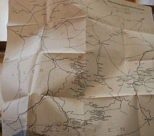 alte beidseitige Karte - Ost- und Westkriegsschauplatz  1915/16 - Picture 1 of 9