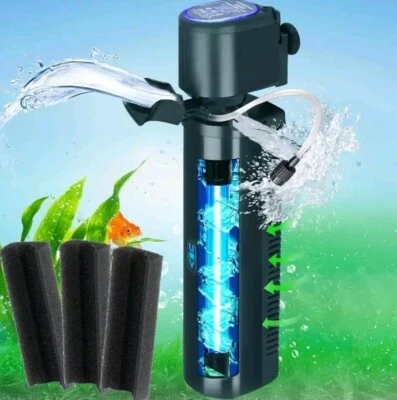 200GPH Aquarium Filter U-V for 20-75 Gallon Tank - NEW Open Box - Deodorizer - Image 1 of 4