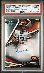 2022 Bowman's Best University Cade McNamara RC AUTO AUTOGRAPH, Iowa, PSA 9 POP 3 - Bild 1 von 2