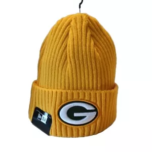 Green Bay Packers New Era Core Classic Cuffed Knit Hat Gold - Picture 1 of 4
