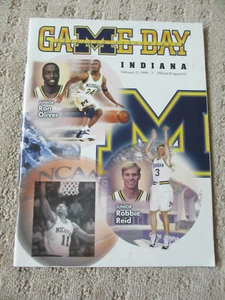22 de febrero de 1998 Programa de baloncesto de la Universidad de Michigan vs Indiana - Imagen 1 de 2