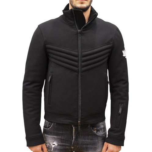 DSQUARED2 Giacca da sci da uomo stile biker aderente nera taglia 50 L S71AN0204 S5331