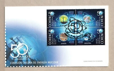 CHILE  COVER  FDC STAMPS 2014 - 50 YEARS COMISION CHILENA DE ENERGIA NUCLEAR - Image 1 of 2
