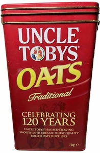 Uncle Toby's Oats Celebrating 100 Years EMPTY Vintage Collectable Tin .. - Picture 1 of 14