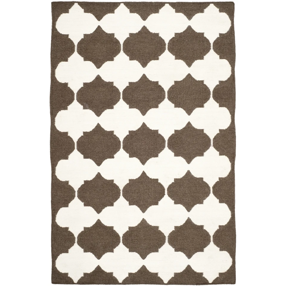 Safavieh Brown/ Ivory Flat weave Wool Area Rug 3' x 5' - Image 1 of 1