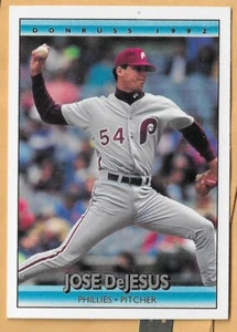 JOSE DeJESUS PHILADELPHIA PHILLIES #300 - DONRUSS CASI NUEVO - MONTADO 1992 - Imagen 1 de 2