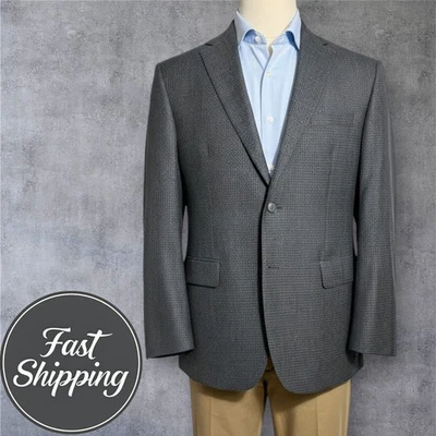 Jos. A. Bank Men’s Blazer 44R Gray Wool Tailored Fit Sport Coat 2-Button Jacket - Image 1 of 4