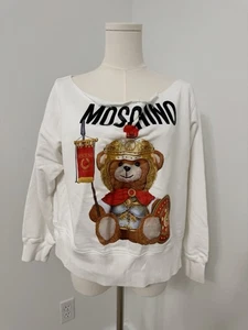 MOSCHINO PULLOVER WEISS TEDDYBÄR BEDRUCKT Baumwolle - Bild 1 von 18