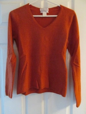 KEIRA 2 слоя кашемир свитер ржавчины коричневый молодежи XL 34» груди 22» длиной - Изображение 1 из 4