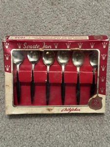 Nils Johan Sweden Vintage Espresso Spoon Set Of 6 - Picture 1 of 8