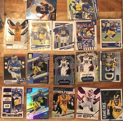 Aaron Donald 2017-2023 Panini, Prestige, Select,Donruss, Etc., Rams 17 Card Lot - Image 1 of 4