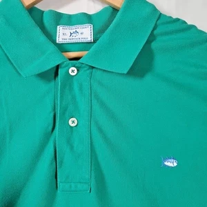 Southern Tide SkipJack Golf Polo Preppy Green Cotton Stretch Mens Size XL 42 - Picture 1 of 9