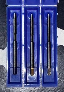 Drei Gewindebohrer #6-40 Steckgewindebohrer FastCut Werkzeug NF GH2 2FL SPPT 6-40 Stecker EDP # T08029 - Bild 1 von 10