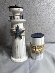 Nautical Decor Candle Holder’s Set Of 2 - Picture 1 of 11