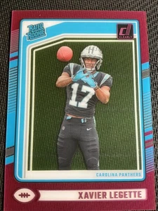 2024 Donruss Clearly Football Xavier Legette Rated Rookie #66 RC Pink Panthers - Picture 1 of 5