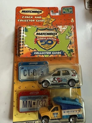 MATCHBOX ACROSS AMERICA 50TH BIRTHDAY SERIES 2 PACK CONNECTICUT & MINNESOTA NEW - Image 1 of 4