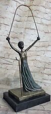 Salvador Dali Kult Alice Im Wunderland Skulptur Grün Patina Bronze Figur