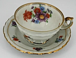 Johann Seltmann Vintage Bavarian China Teacup and Saucer Germany US Zone - Picture 1 of 7