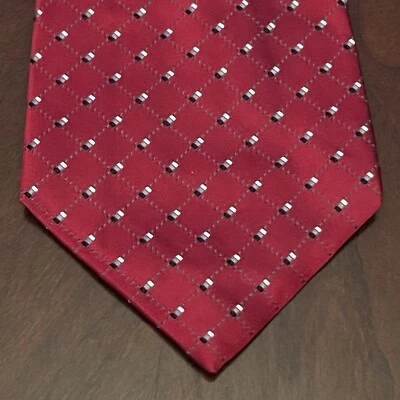 Vintage J. Ferrar 100% Imported Red Men’s Neck Tie Made In USA - Image 1 of 4