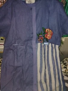 Bluse blau 100 %Leinen - Bild 1 von 2