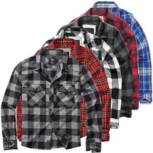 Camisa de leñador Brandit Check camisa franela cortador de madera a cuadros camisa de ocio S-7XL - Imagen 1 de 13