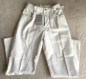 Rare Vintage Esprit White Denim Jeans Size 28 NWT Pants - Picture 1 of 16