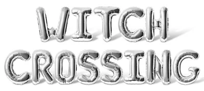 女巫交叉字母气球横幅-16英寸气球万圣节派对装饰 — 第 1/4 张图片