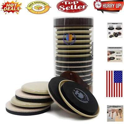 16-Piece Round Furniture Moving Kit with Felt Pads for Safe Floor Protection - Image 1 of 4