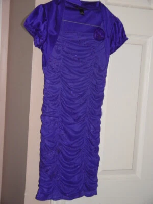  Vestido Amy Byer púrpura niña talla 12 Foto 1 de 4