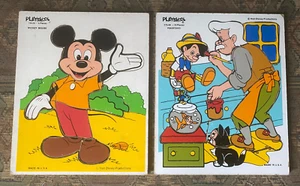 JOHN'S ANGEBOTE - 2 DISNEY PLAYSKOOL HOLZPUZZLES - MICKEY UND PINOCCHIO - Bild 1 von 1