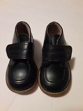 Preowned Footmates Alex-7711 Navy Blue Leather Boots Toddler Boys Size 4.5 WIDE