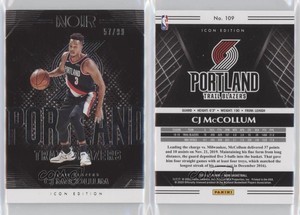 2019-20 Panini Noir Icon Edition /99 CJ McCollum #109