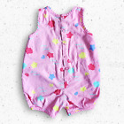 VTG Fisher Price Kids Wear Beach Themed Sleeveless Baby Romper Sz 9-12M