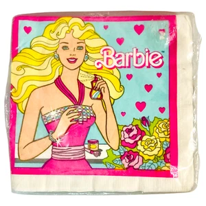 Vintage Barbie Doll Paper Napkins Birthday Party Pack of 16 Luncheon #1272 NOS - Picture 1 of 3