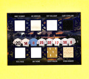2020 Leaf In The Game Used Phillies Jersey Bat Card 25/35 Schmidt Halladay Rose+
