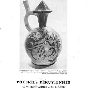 Poteries Péruviennes - Article de presse 1956 - Picture 1 of 4
