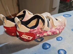 Sidi Women's T-5 Air Triathlon Bicycle Shoes Rose/Red/White EUR 41 / US 8.6 - Picture 1 of 18