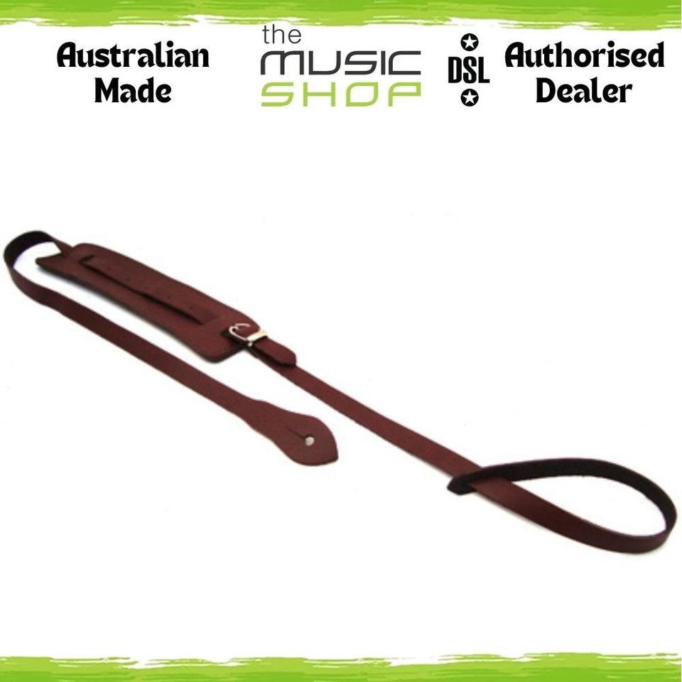 Aust Made DSL Maroon/Brown Pad and Tail Leather/Suede Mandolin Strap MANDOLIN-16 - image 1 of 1