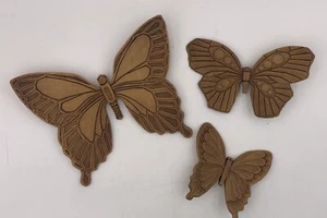 3 Vintage Homco Syroco Butterflies Butterfly Wall Hangings- X1 - Picture 1 of 11