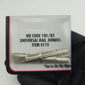 ATLAS HO Scale #170 Universal Metal Rail Joiners for Code 100 & 83 Track 48 pcs - Picture 1 of 7