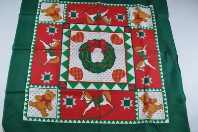 复古圣诞假日头巾无品牌红色白色和绿色  — 第 1/4 张图片