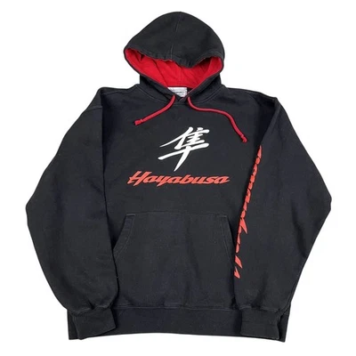 Sudadera con capucha negra para motocicleta Hayabusa Suzuki para hombre talla grande Foto 1 de 4
