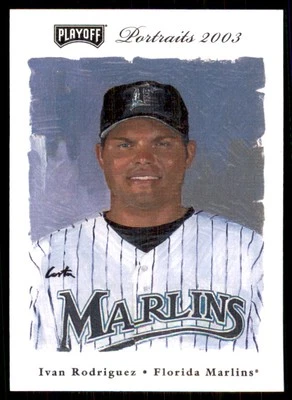 2003 Playoff Portraits #87 Ivan Rodriguez Florida Marlins - Image 1 of 2