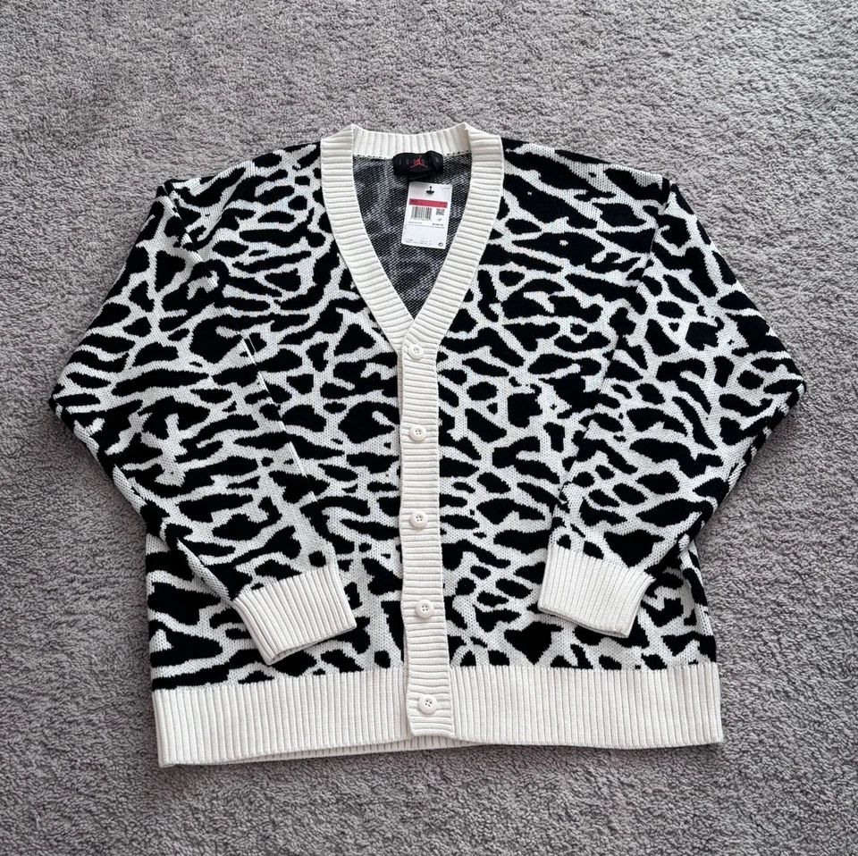 XL Nike Air Jordan Flight Heritage Cardigan Phantom Black DV7573-030 Men