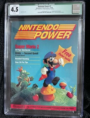 1988 Nintendo Power #1 Mario CGC 4.5 Qualified No Poster,Player Poll &Sub Insert - Image 1 of 2