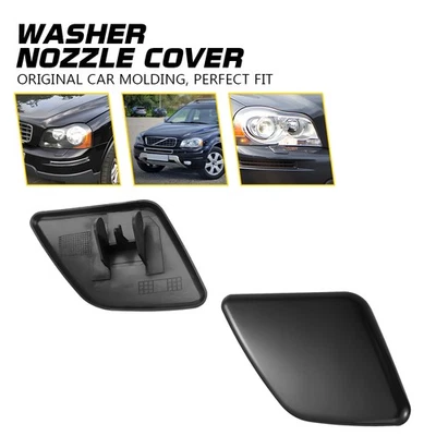 2x Faros Arandela Bomba Boquilla Pulverización Tapa Jet Cubierta Negra para Volvo XC90 2007-14 Foto 1 de 4