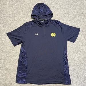 Notre Dame Fighting Irish Shirt Mens Large NCAA Football Under Armour Hoodie - Picture 1 of 9