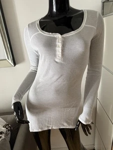 Berenice T-Shirt XS 34 Longshirt Pullover weiß Kaschmir Modal Top white - Bild 1 von 7
