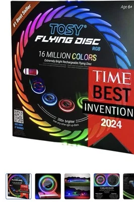 Flying Disc - 16 Million Colors RGB or 36 LEDs, Extremely Bright, Smart Modes, C - Image 1 of 3